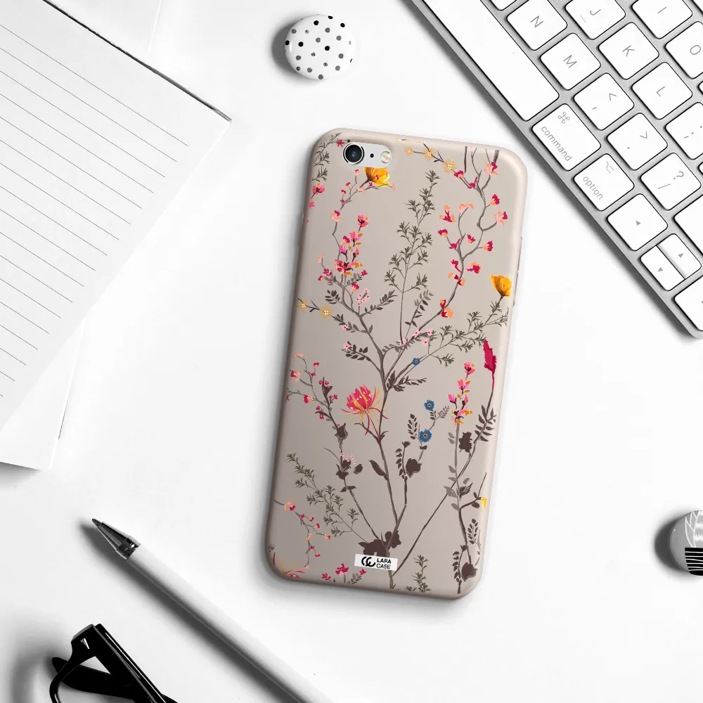 Miniature Flower Apple iPhone 6S Silicone Stone Case