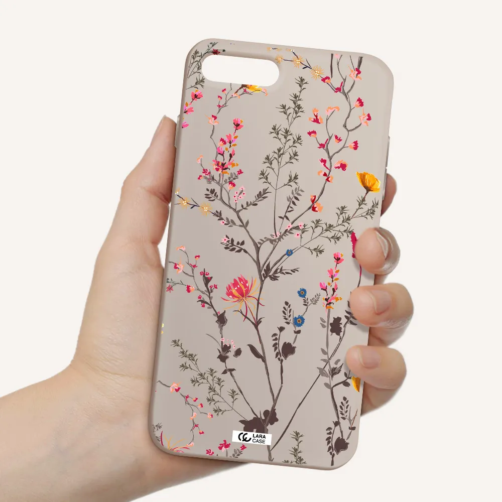 Miniature Flower Apple iPhone 7 plus Silicone Stone Case