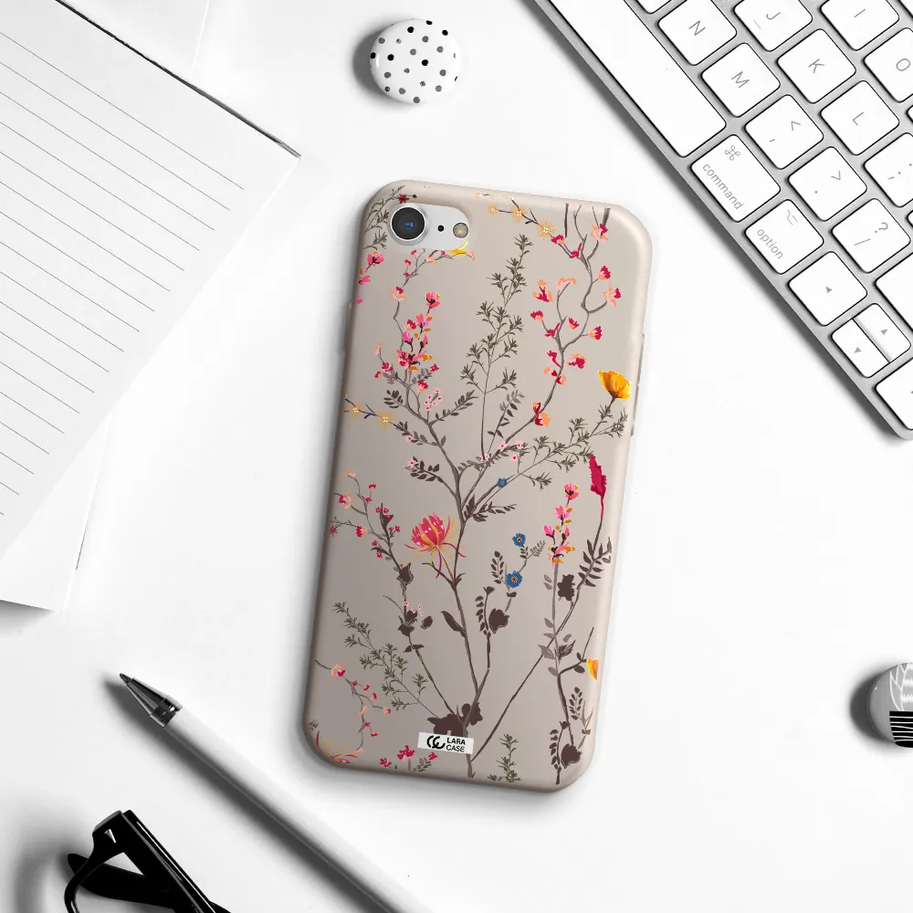 Miniature Flower Apple iPhone 7 Silicone Stone Case