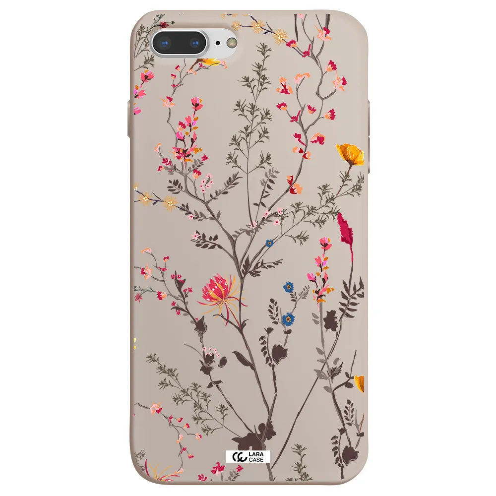 Miniature Flower Apple iPhone 8 plus Silicone Stone Case