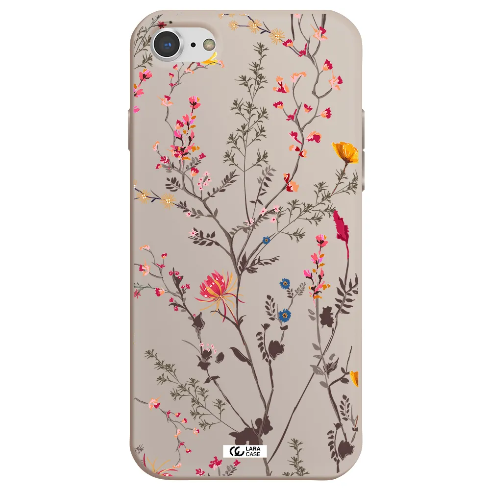 Miniature Flower Apple iPhone 8 Silicone Stone Case