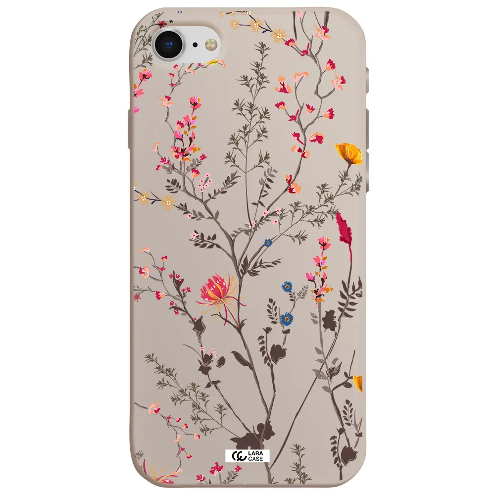 Miniature Flower Apple iPhone se 2020 Silicone Stone Case