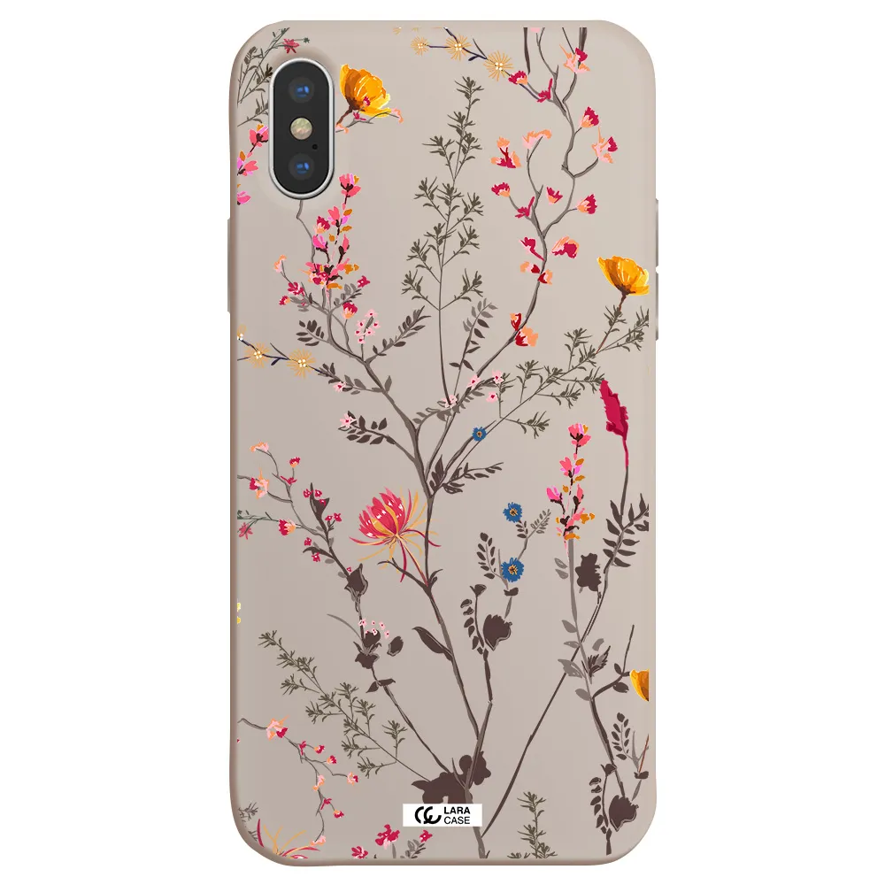 Miniature Flower Apple iPhone X Silicone Stone Case