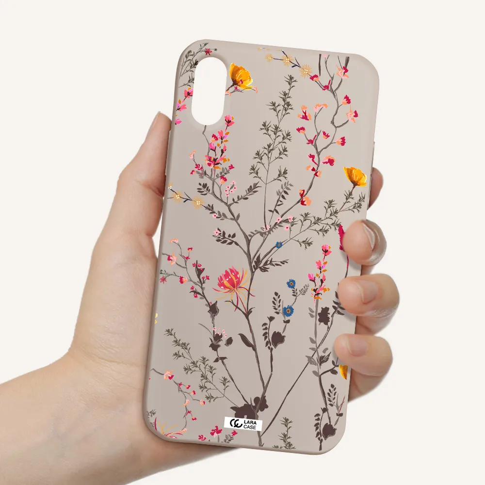 Miniature Flower Apple iPhone X Silicone Stone Case