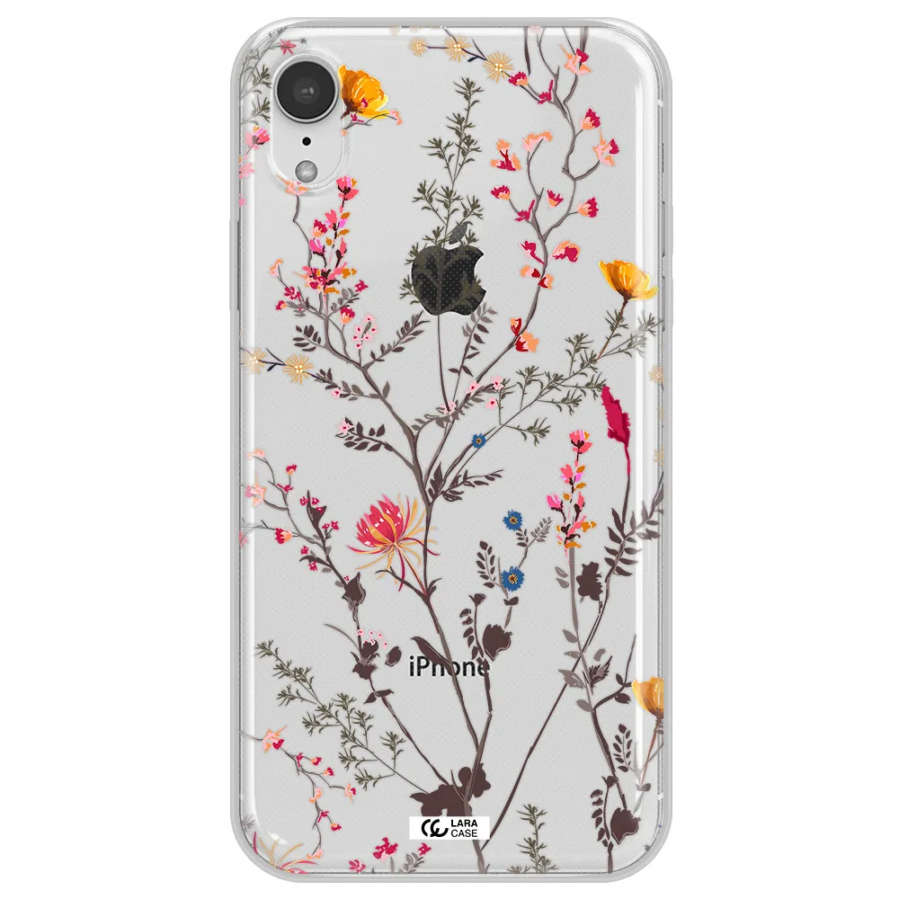 Miniature Flower Apple iPhone XR Clear TPU Case