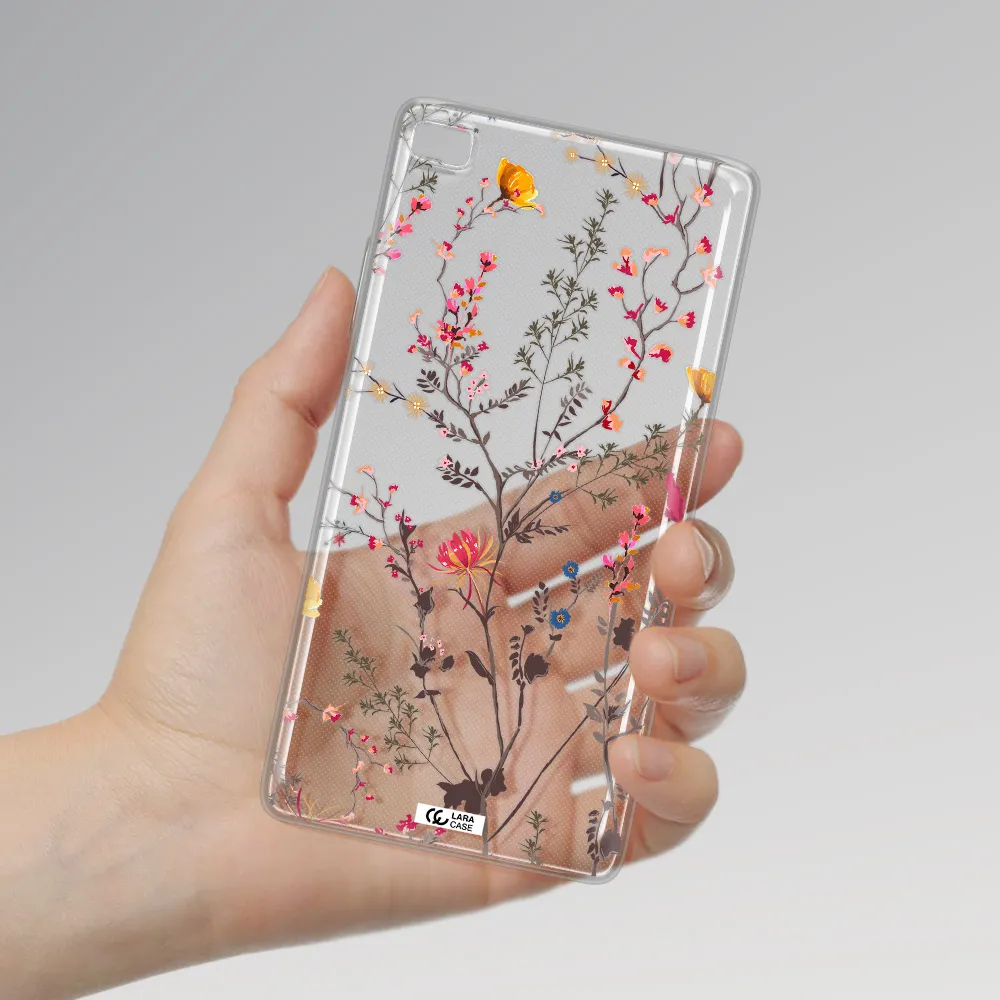 Miniature Flower Huawei P8 Clear TPU Case