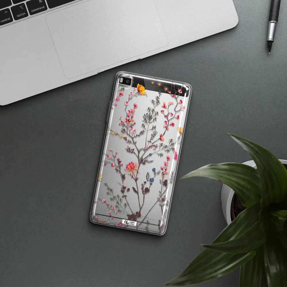 Miniature Flower Huawei P8 Clear TPU Case