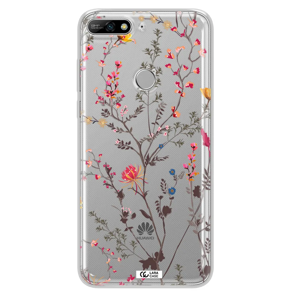 Miniature Flower Huawei Y7 2018 Clear TPU Case