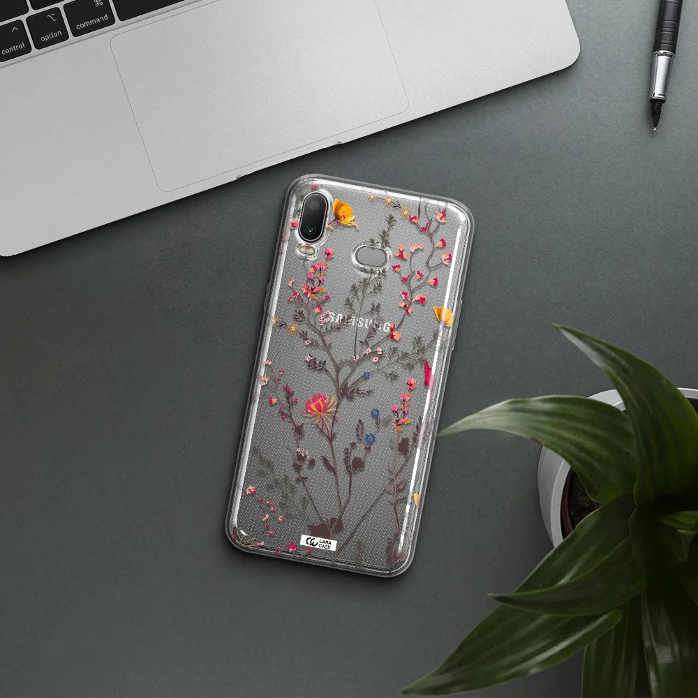 Miniature Flower Samsung A6S Clear TPU Case