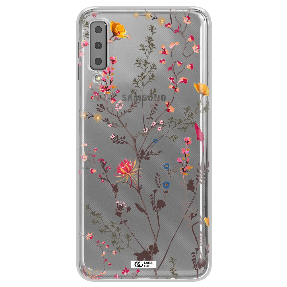 Miniature Flower Samsung A7 2018 Clear TPU Case