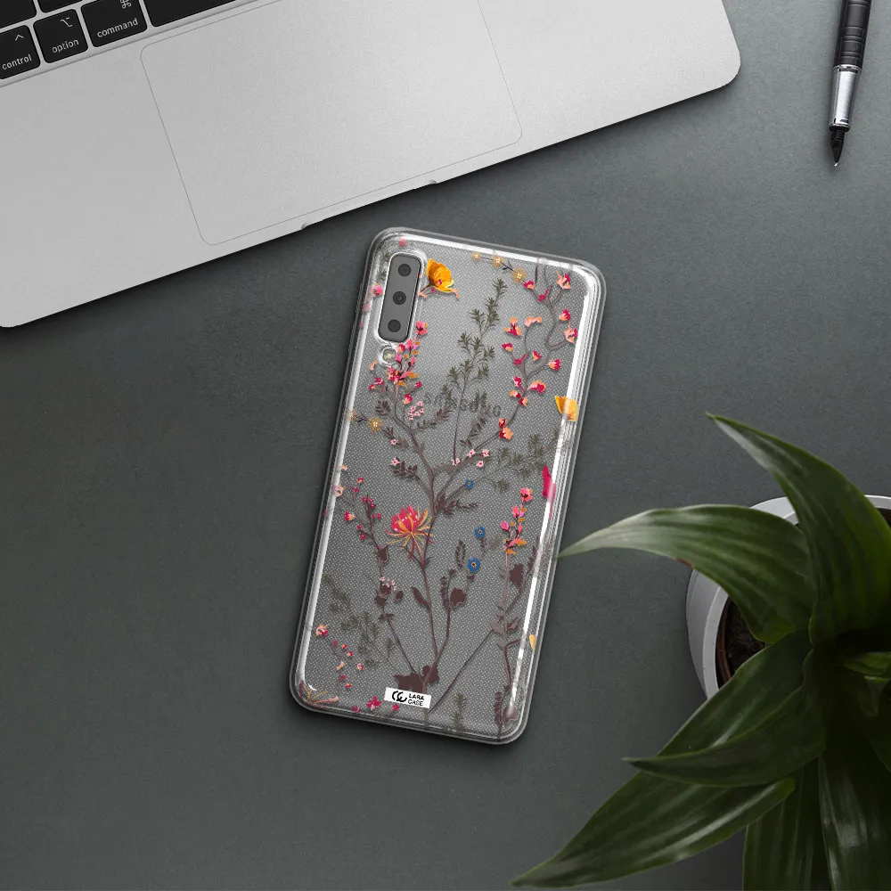 Miniature Flower Samsung A7 2018 Clear TPU Case