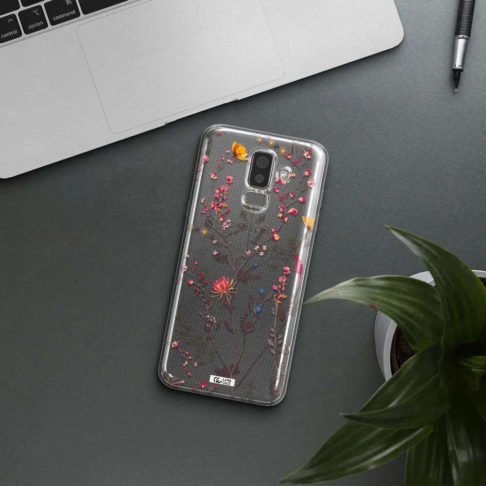 Miniature Flower Samsung J8 Clear TPU Case