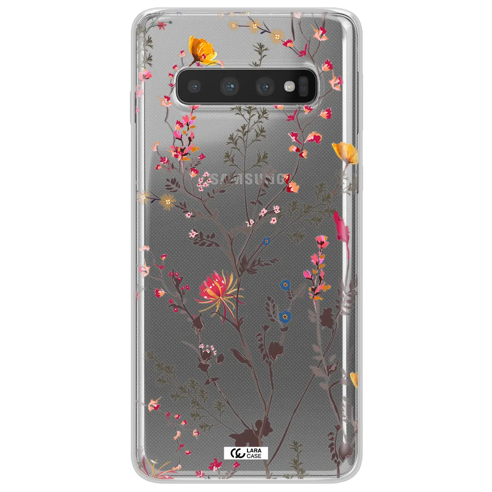 Miniature Flower Samsung S10 Plus Clear TPU Case