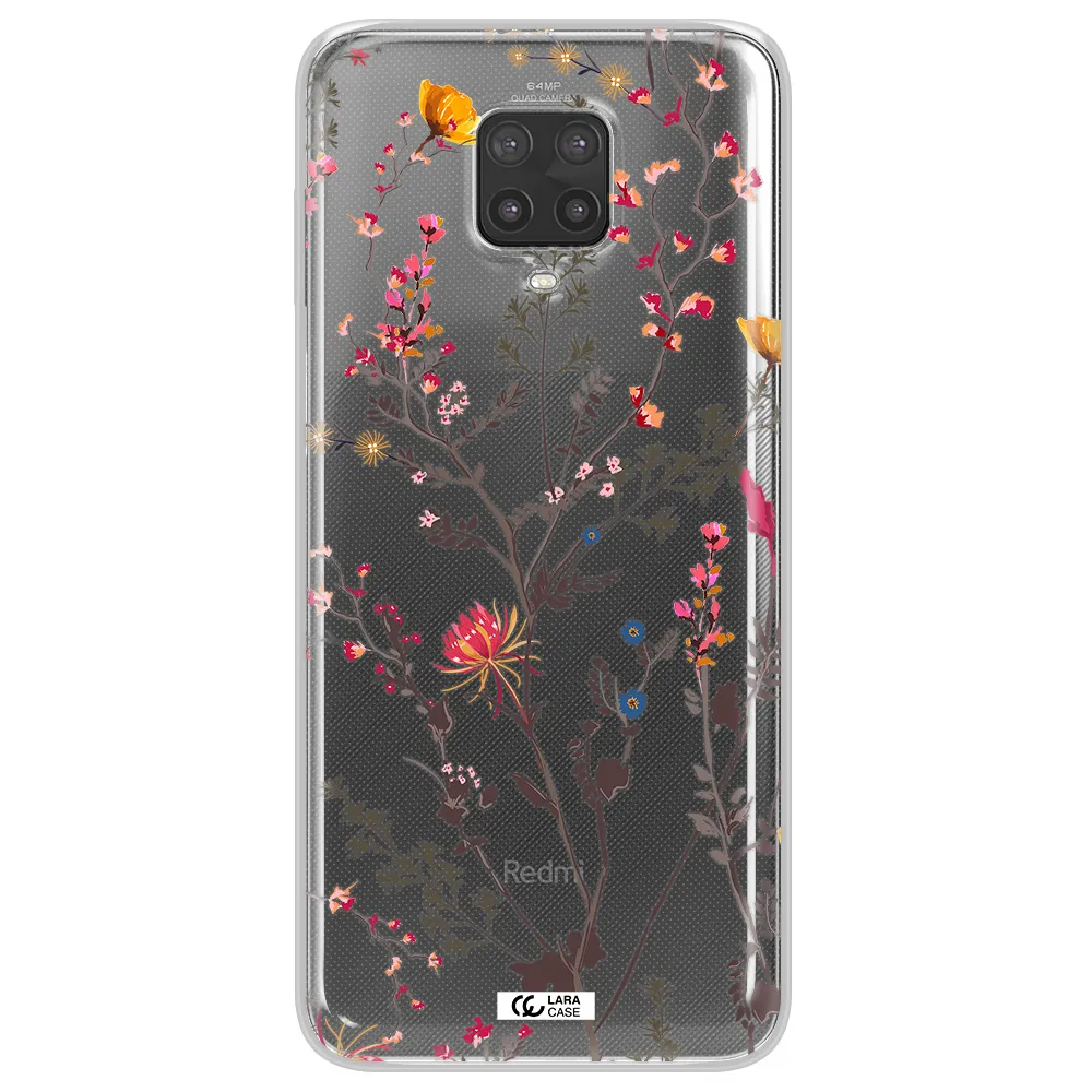 Miniature Flower Xiaomi Note 9 Pro Clear TPU Case