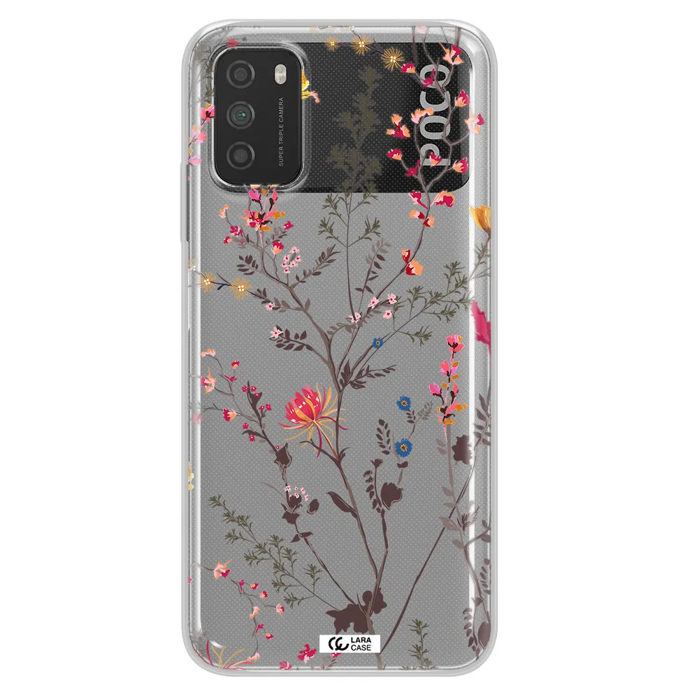 Miniature Flower Xiaomi Poco M3 Clear TPU Case
