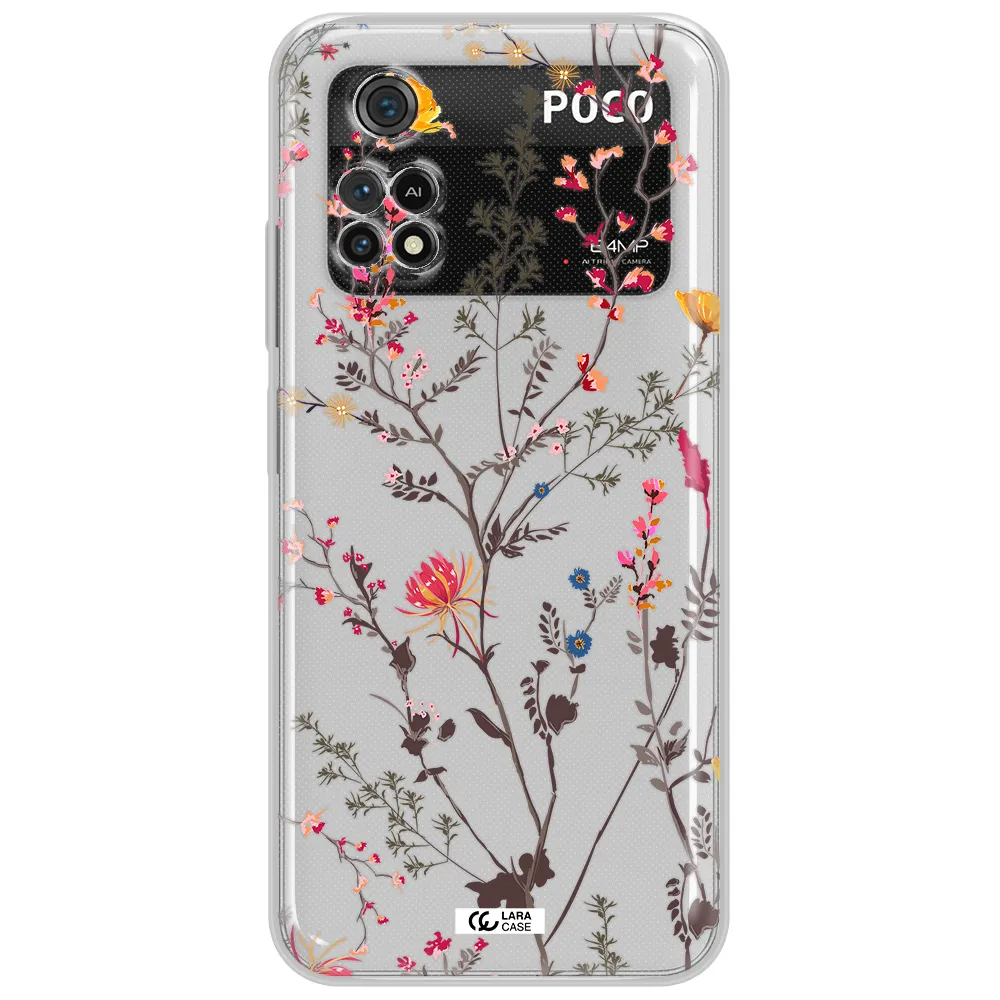 Miniature Flower Xiaomi Poco M4 Pro 4G Clear Tpu Case