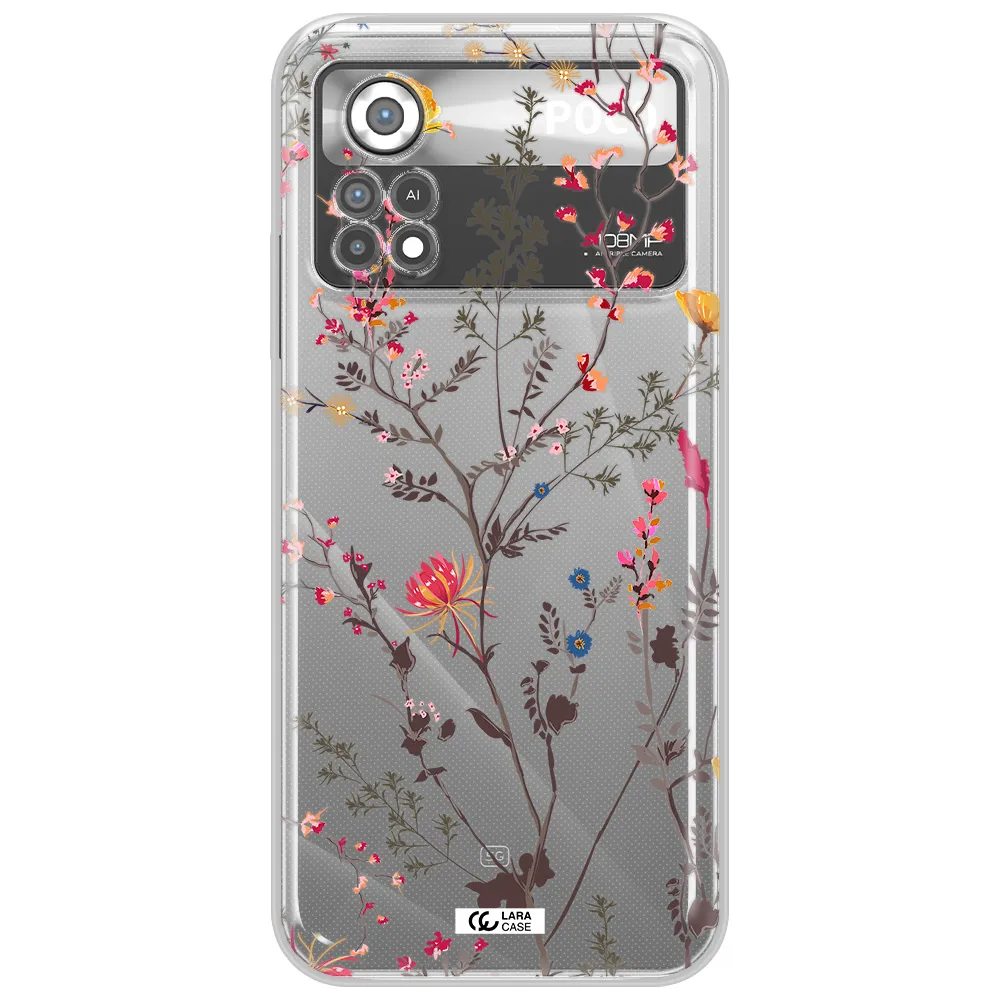Miniature Flower Xiaomi Poco X4 Pro Clear TPU Case