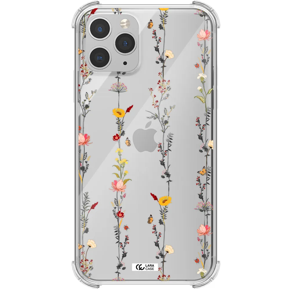 Parallel Flower Apple iPhone 11 pro max Clear PC Case