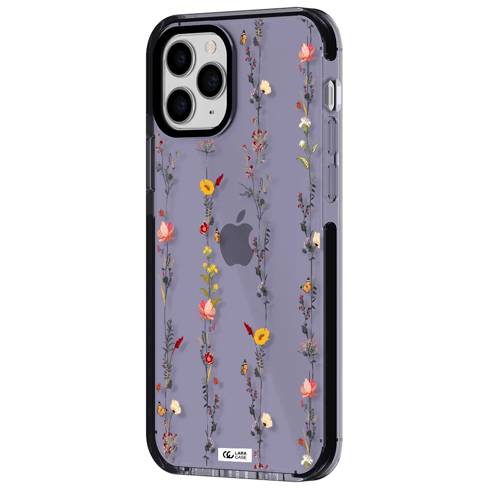 Parallel Flower Apple iPhone 11 pro max impact Lilac Case