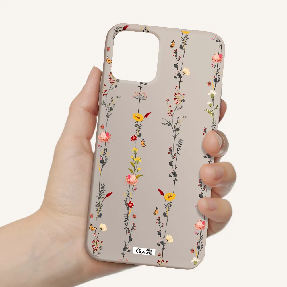 Parallel Flower Apple iPhone 11 pro Silicone Stone Case