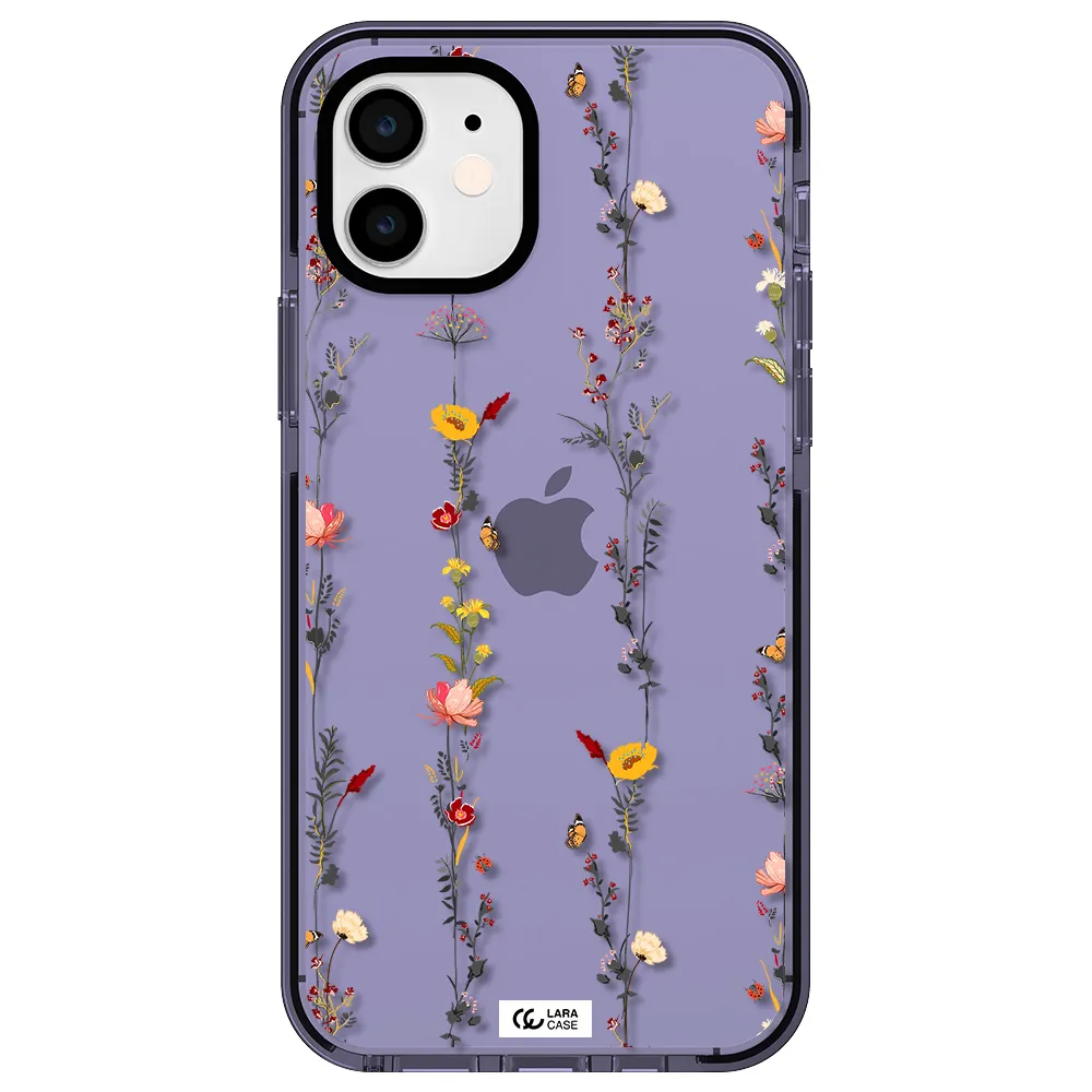 Parallel Flower Apple iPhone 12 impact Lilac Case