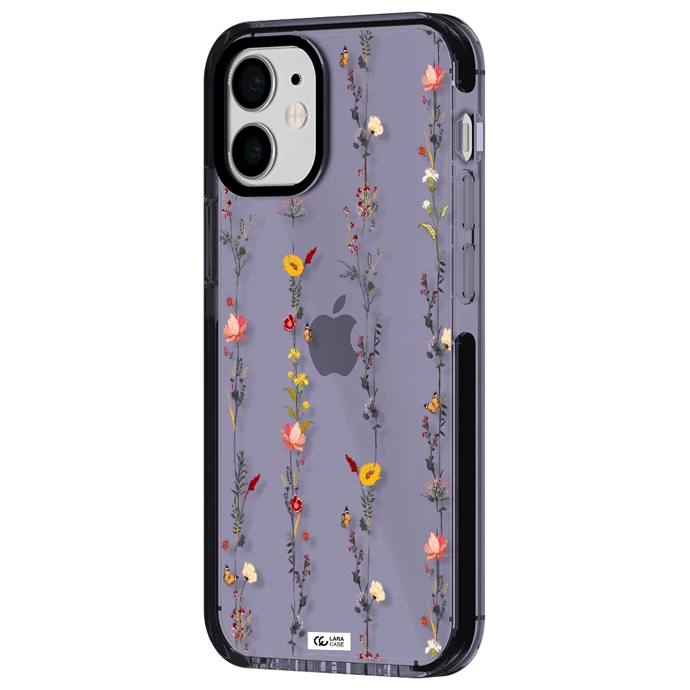 Parallel Flower Apple iPhone 12 mini impact Lilac Case