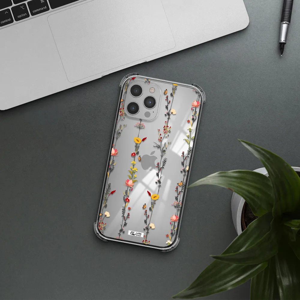 Parallel Flower Apple iPhone 12 pro max Clear PC Case