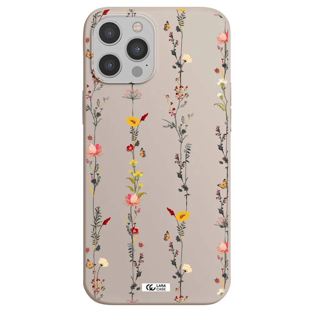 Parallel Flower Apple iPhone 12 pro max Silicone Stone Case