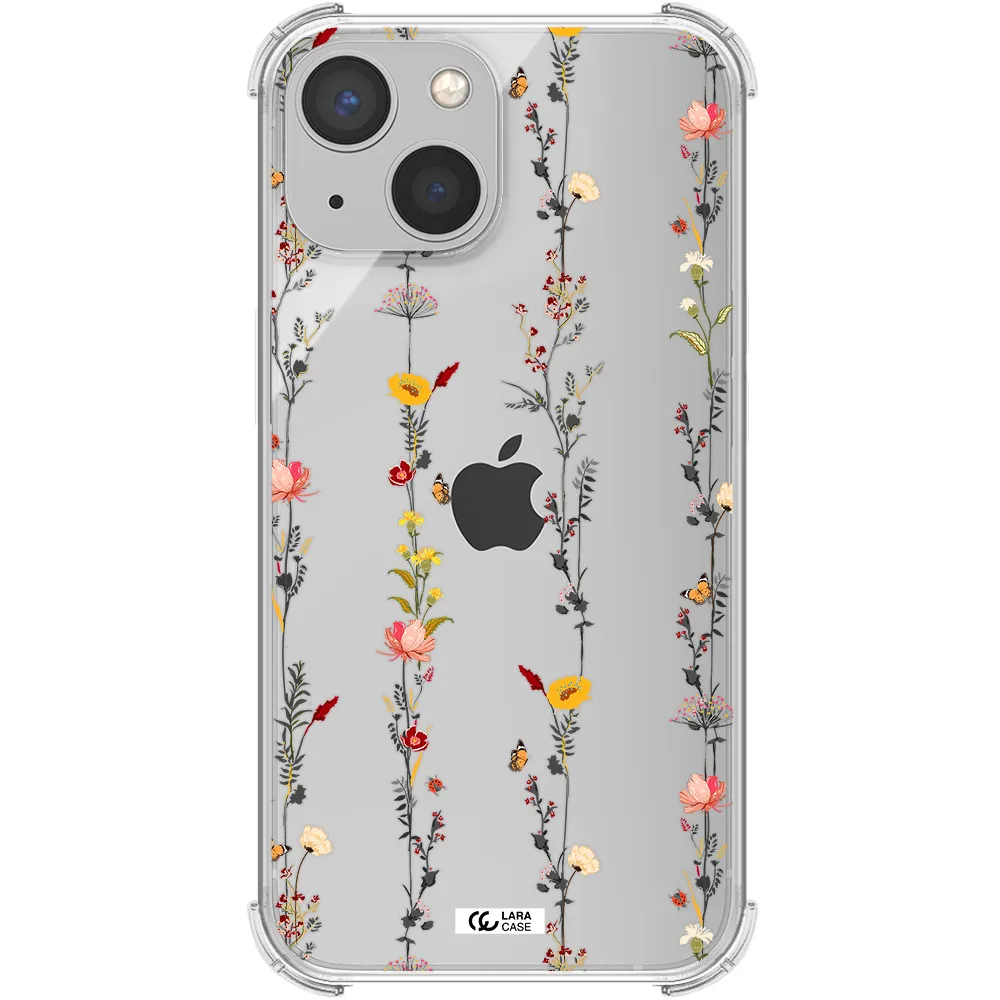Parallel Flower Apple iPhone 13 Clear PC Case