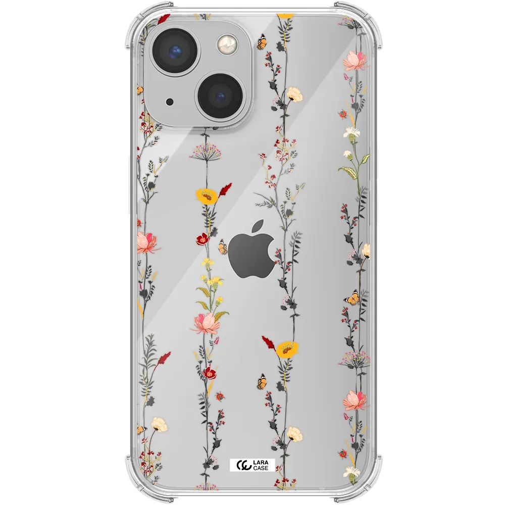 Parallel Flower Apple iPhone 13 mini Clear PC Case