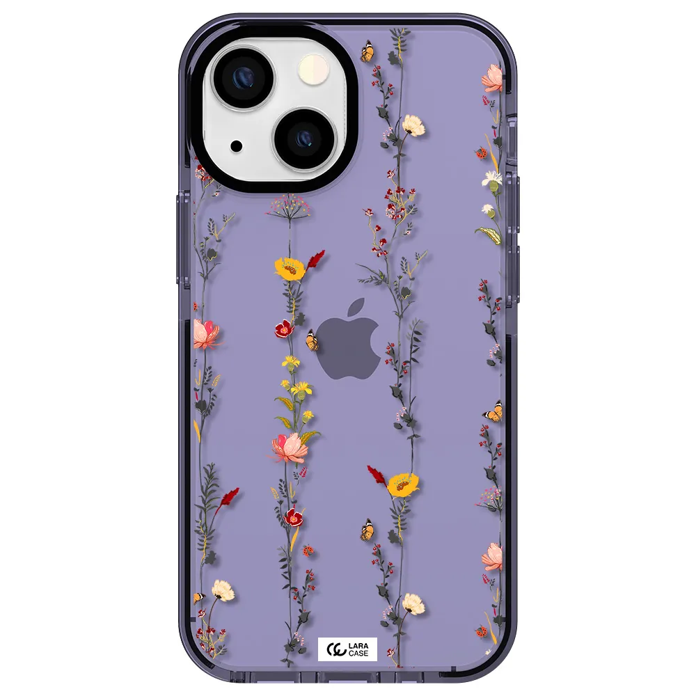 Parallel Flower Apple iPhone 13 mini impact Lilac Case