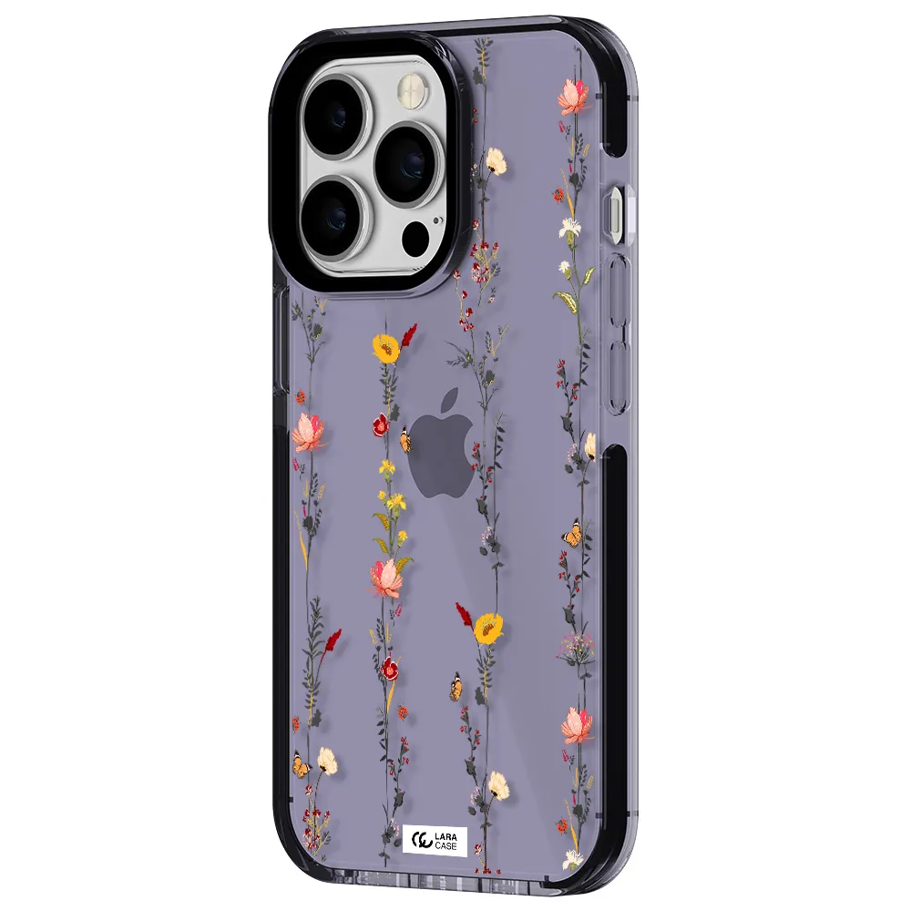 Parallel Flower Apple iPhone 13 Pro impact Lilac Case