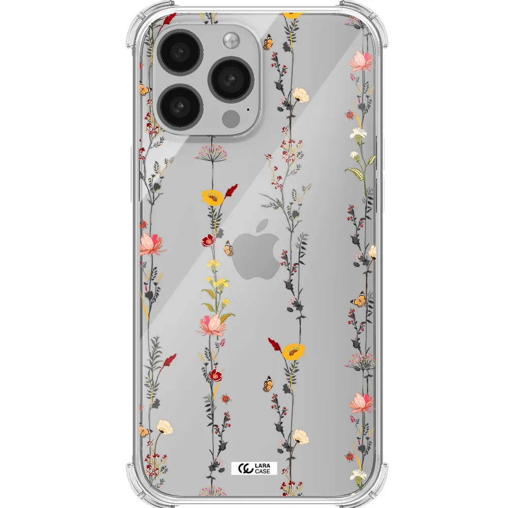 Parallel Flower Apple iPhone 13 Pro Max Clear PC Case