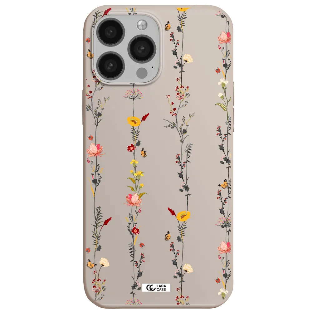 Parallel Flower Apple iPhone 13 Pro Silicone Stone Case