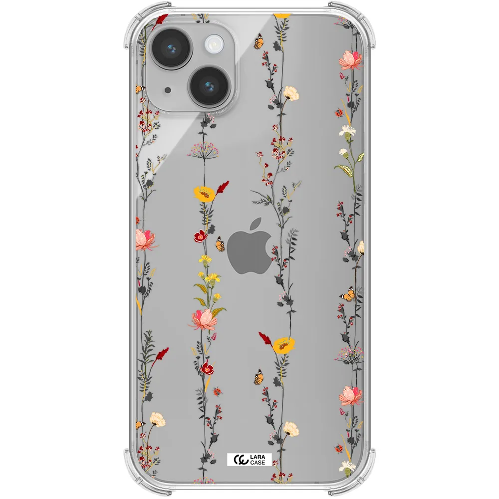 Parallel Flower Apple iPhone 14 Clear PC Case