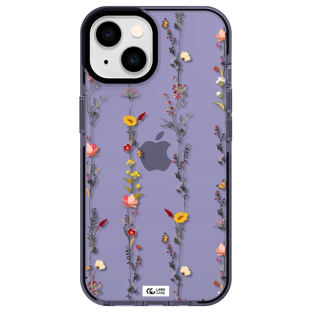 Parallel Flower Apple iPhone 14 impact Lilac Case