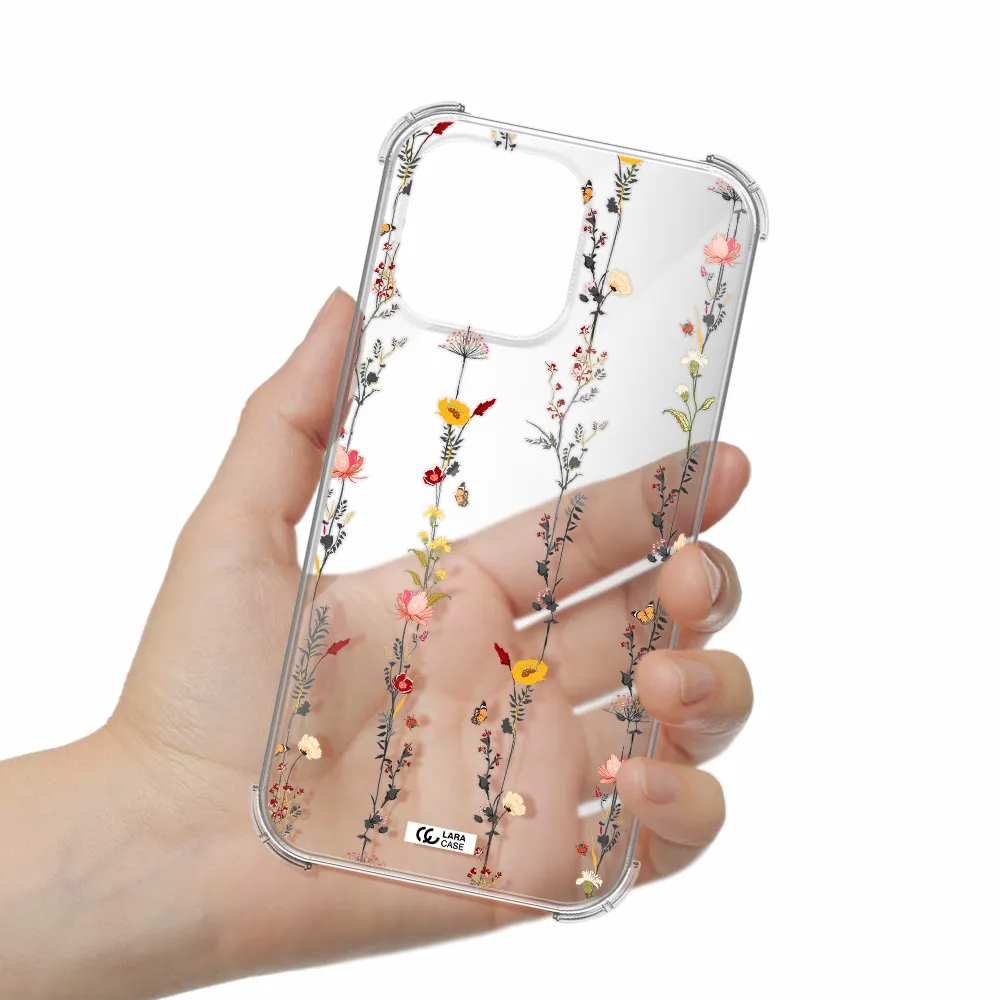 Parallel Flower Apple iPhone 14 pro Clear PC Case