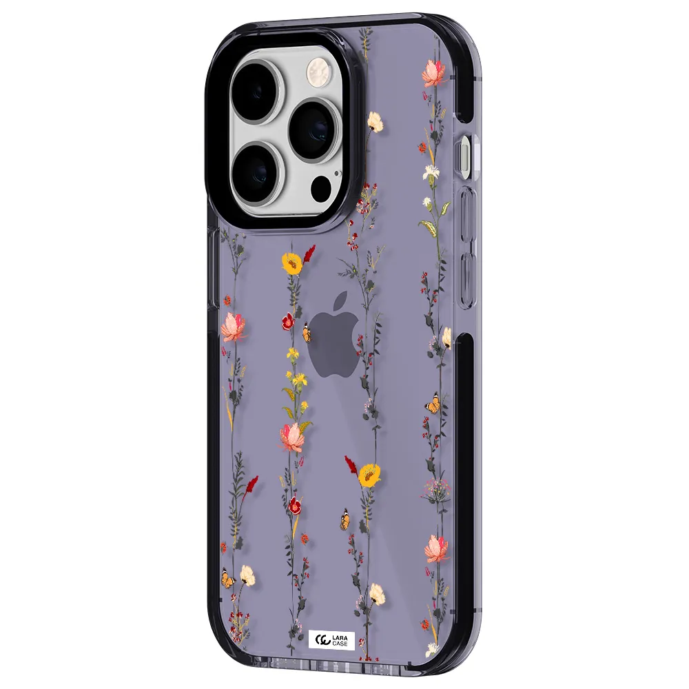 Parallel Flower Apple iPhone 14 pro impact Lilac Case