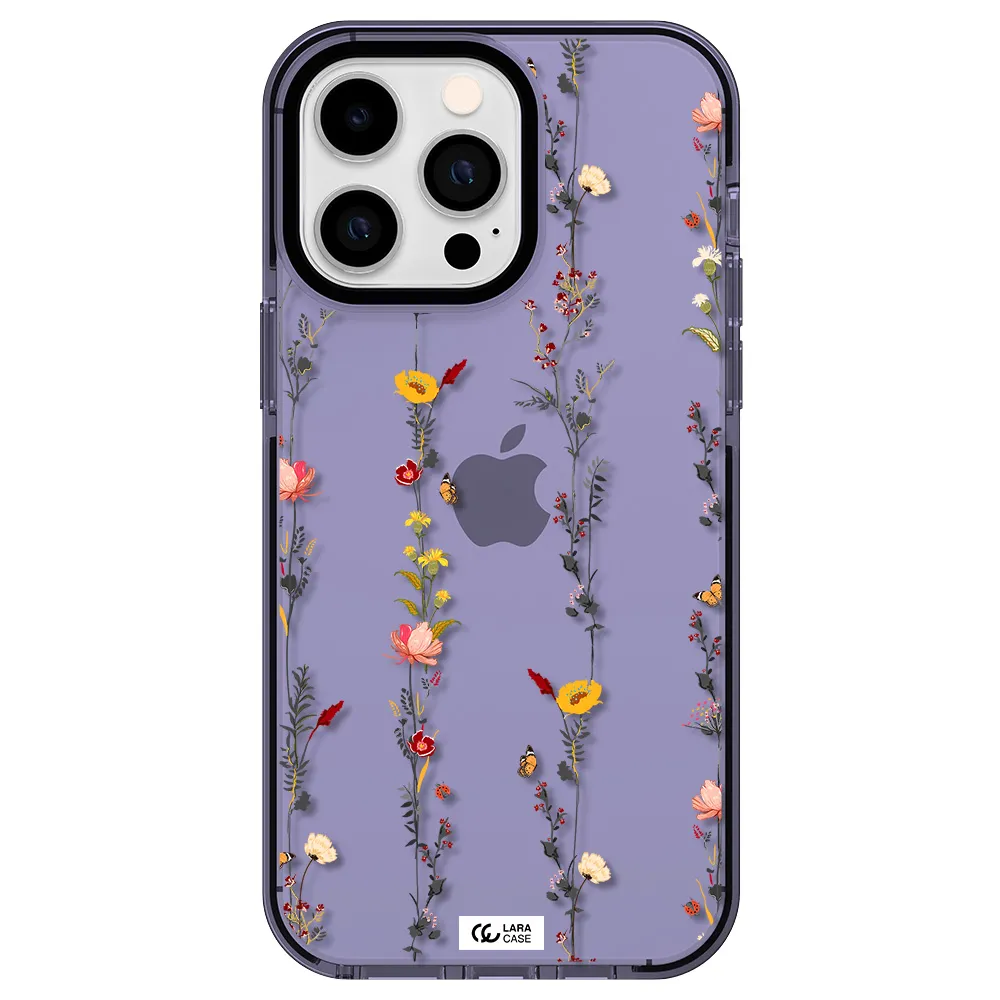 Parallel Flower Apple iPhone 15 Pro Max impact Lilac Case