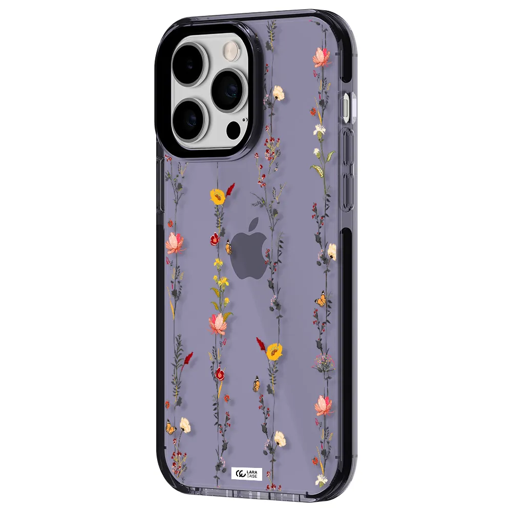 Parallel Flower Apple iPhone 15 Pro Max impact Lilac Case