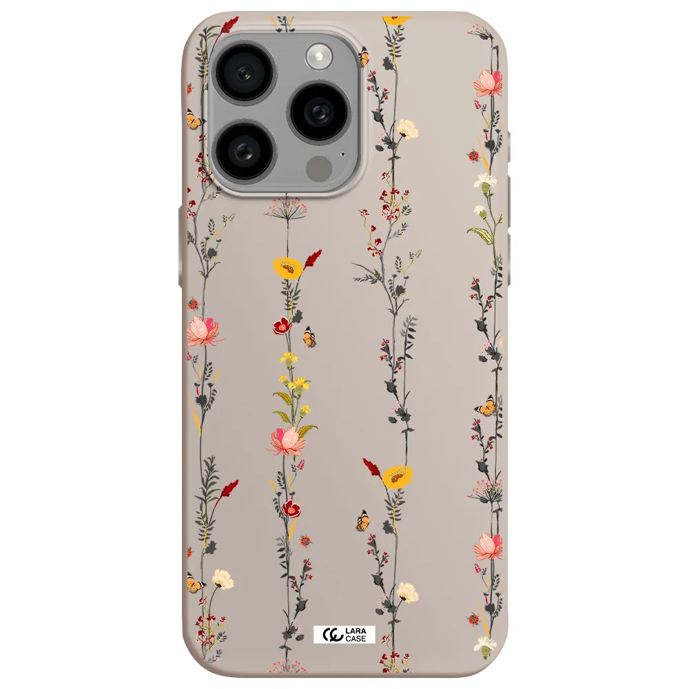 Parallel Flower Apple Iphone 15 Pro max Silicone Stone Case