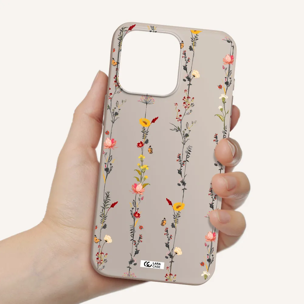Parallel Flower Apple Iphone 15 Pro max Silicone Stone Case