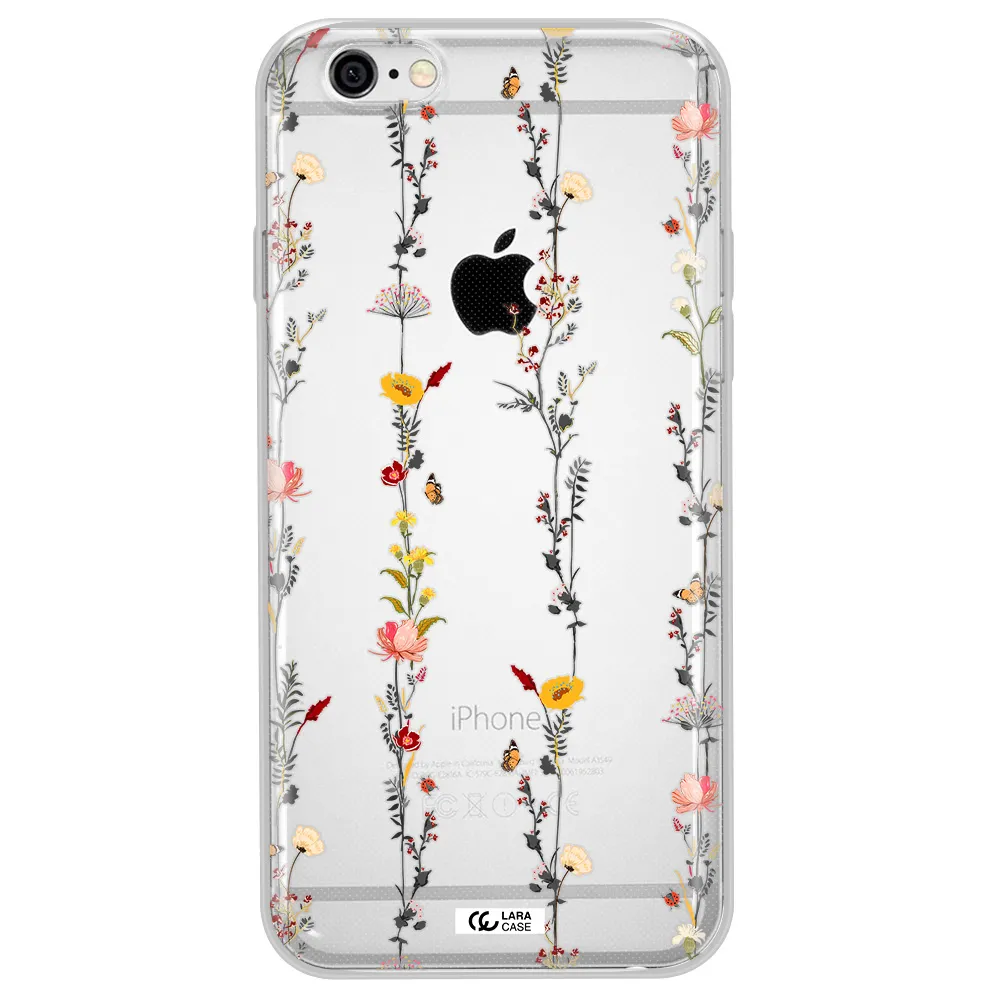 Parallel Flower Apple iPhone 6 Clear TPU Case