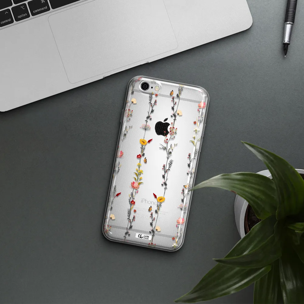 Parallel Flower Apple iPhone 6 plus Clear TPU Case