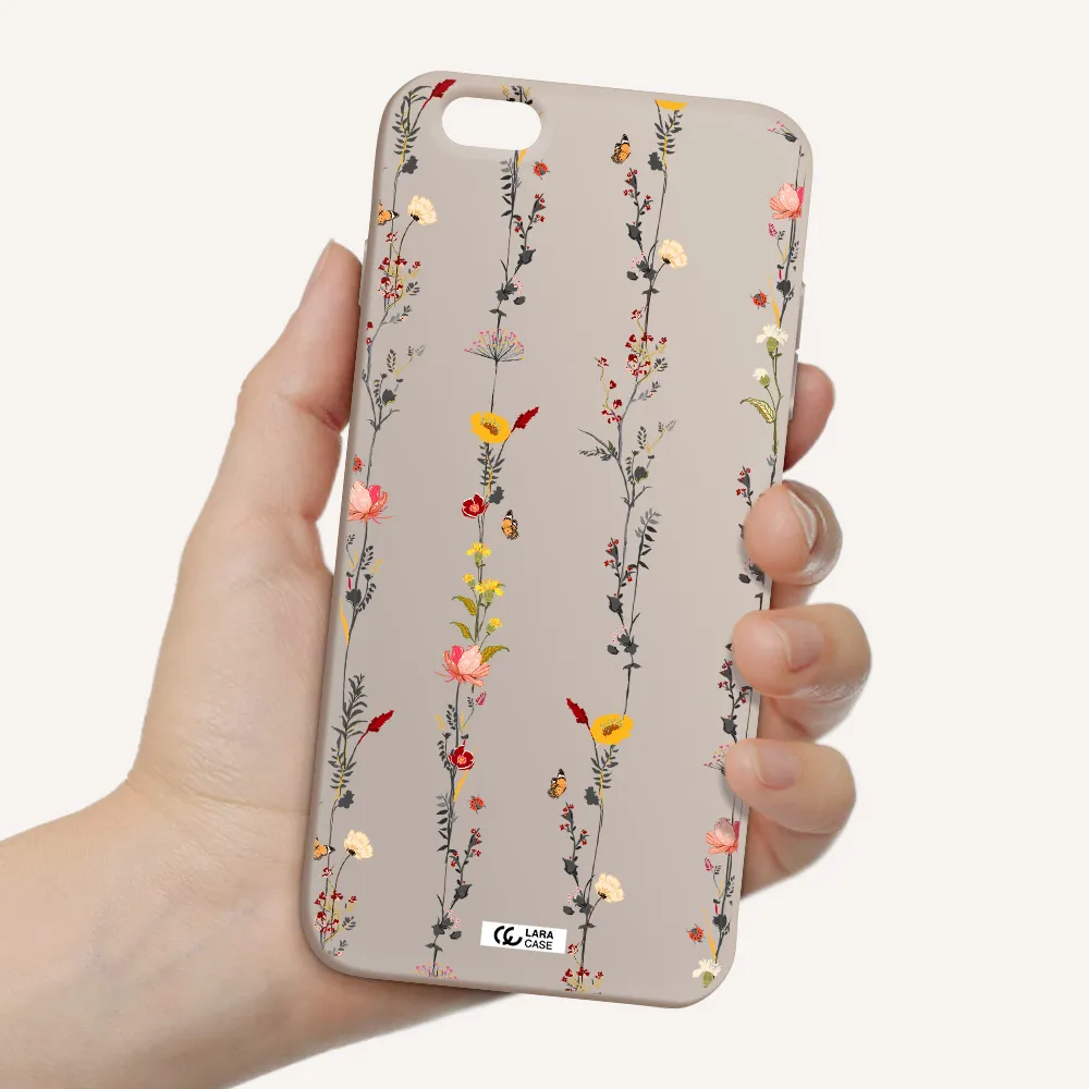 Parallel Flower Apple iPhone 6 plus Silicone Stone Case