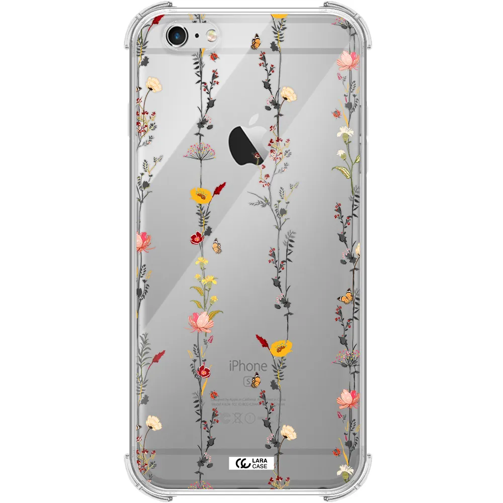 Parallel Flower Apple iPhone 6 s plus Clear PC Case