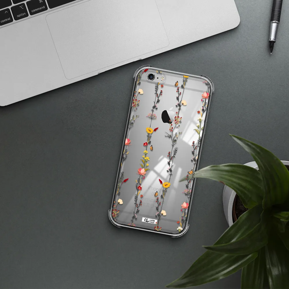 Parallel Flower Apple iPhone 6 s plus Clear PC Case