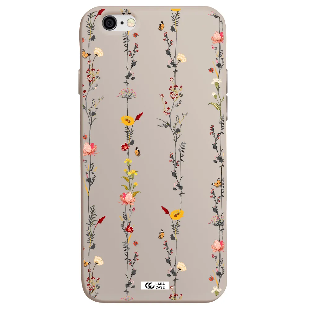Parallel Flower Apple iPhone 6 Silicone Stone Case