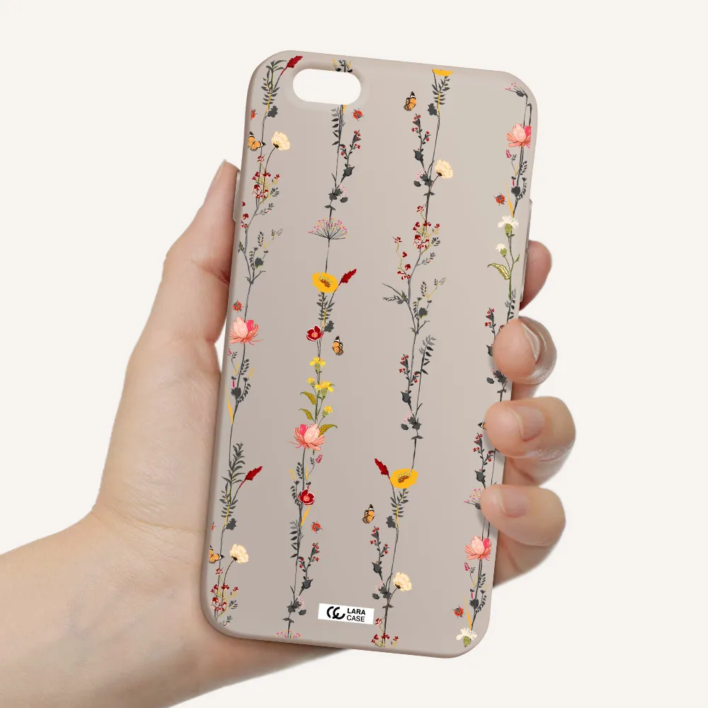 Parallel Flower Apple iPhone 6 Silicone Stone Case