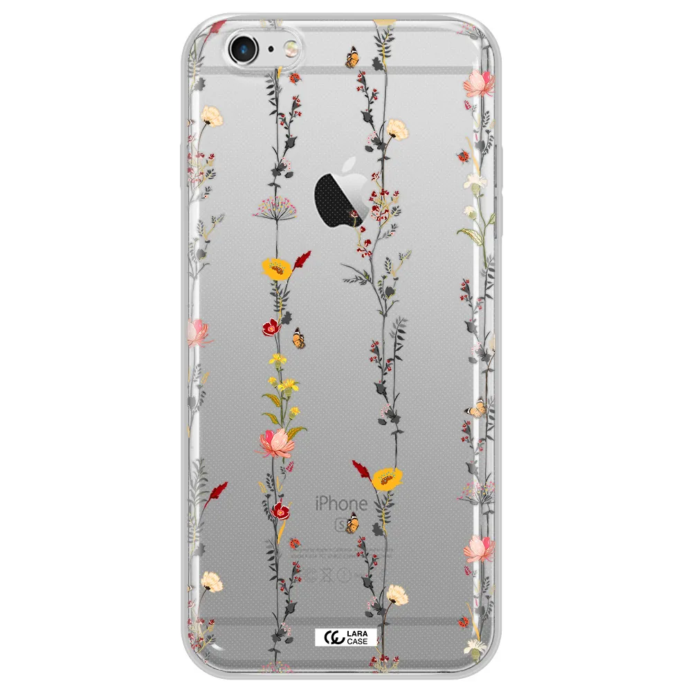 Parallel Flower Apple iPhone 6S Clear TPU Case